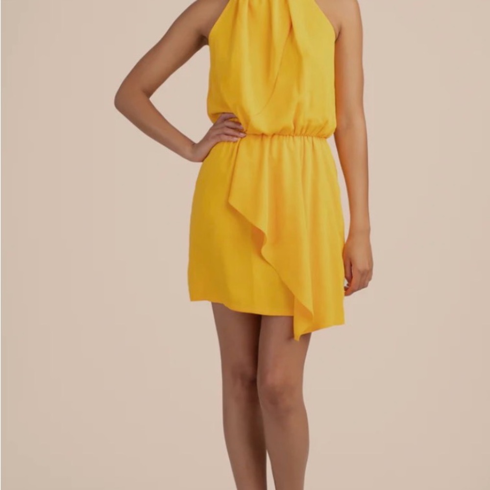 Trina Turk Asymmetrical Yellow Dress